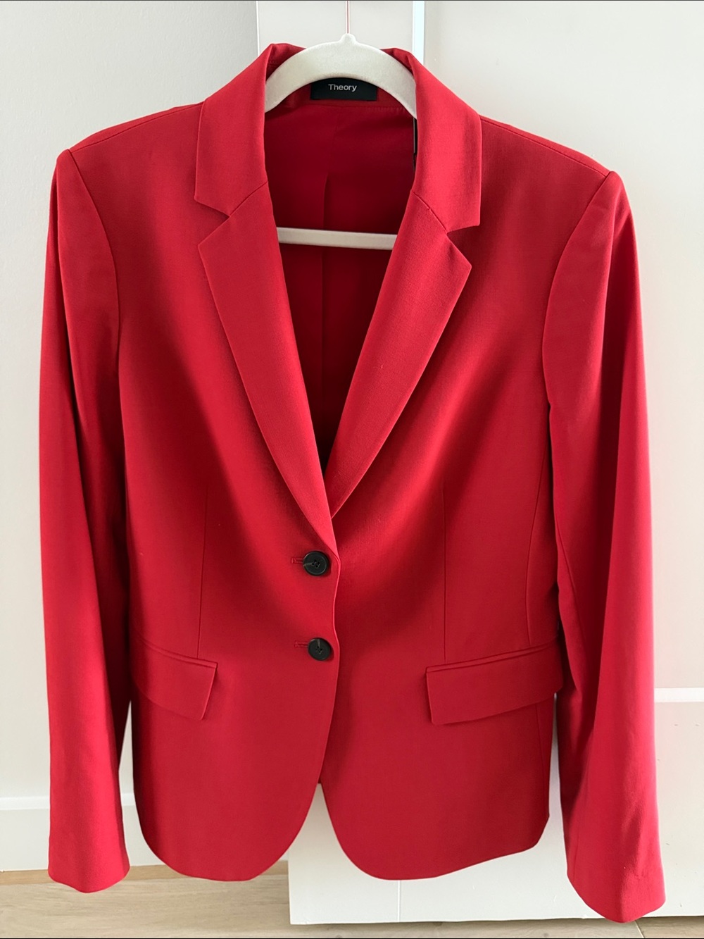 Theory Women's Red Single-Breasted Blazer